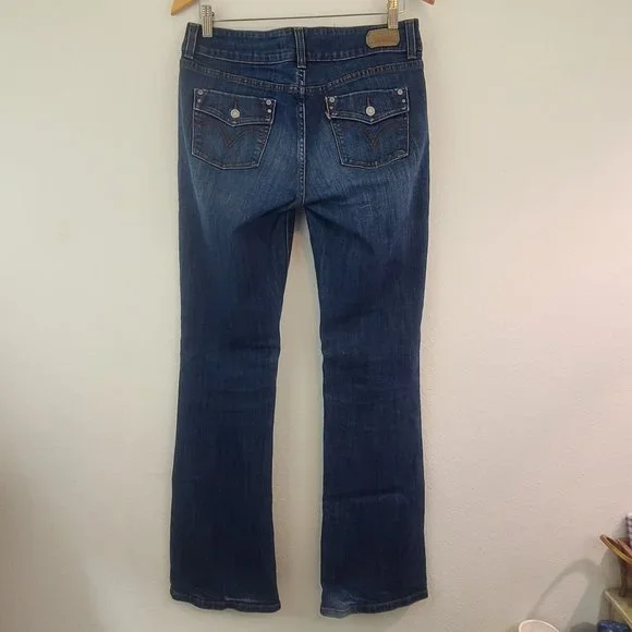 Levis 526 Blue Jeans Womens Sz 6 Slender Boot Cut Medium Wash Work Western Rodeo - Picture 6 of 12